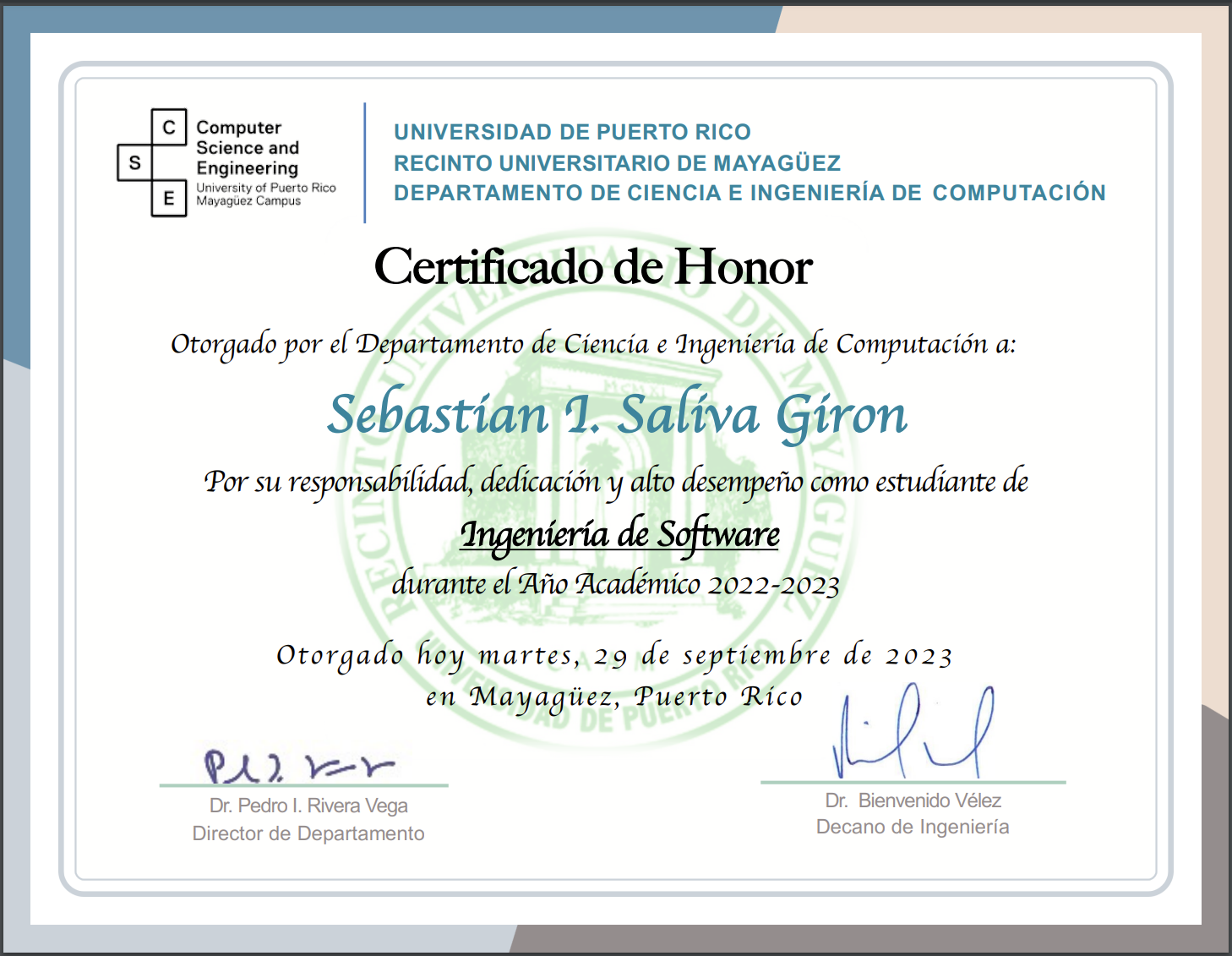 Honor Cert